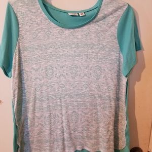TEAL AND LACE TSHIRT